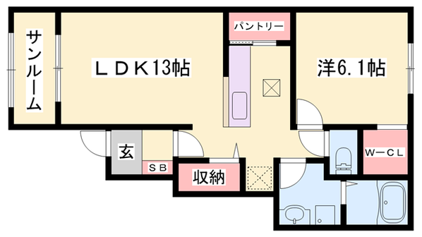 京口駅 徒歩27分 1階の物件間取画像